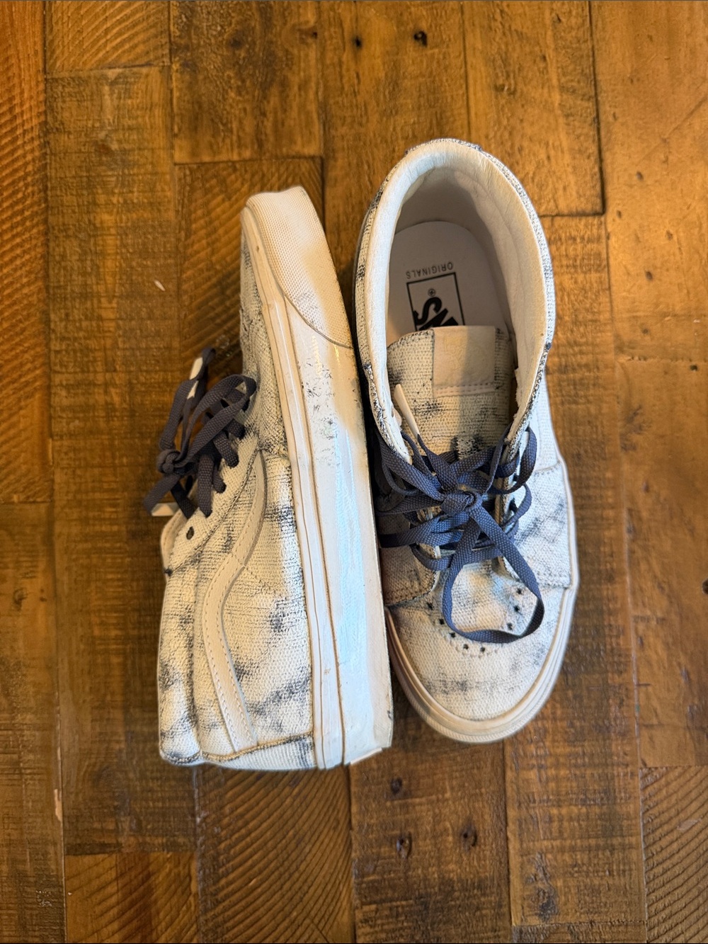 Vans Vault OG Sk8-Mid LX Distress White sneakers